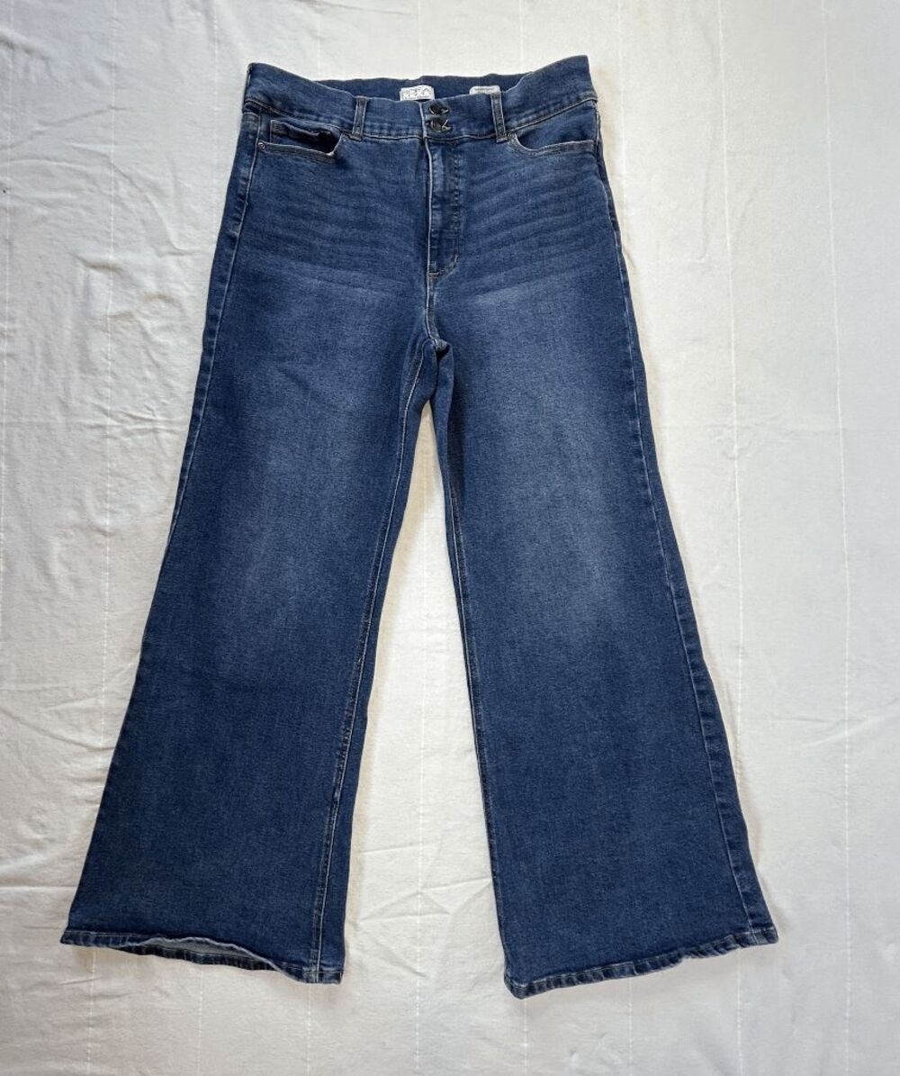 Sofia Jeans Morgot Wide Leg High Rise Stretch Denim Size 16 Soft Comfortable